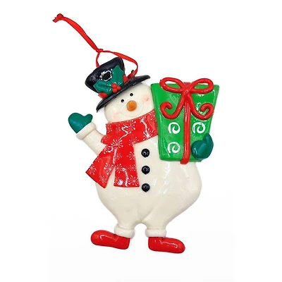 Wizardi 5" Gloss Gingerbread Snowman Christmas Ornament