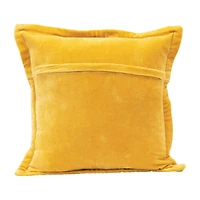 Hello Honey® Mustard Dragonfly Cotton Velvet Pillow