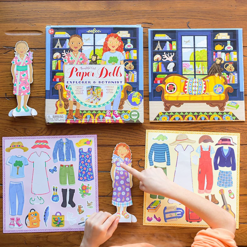 eeBoo Explorer & Botanist Paper Doll Set