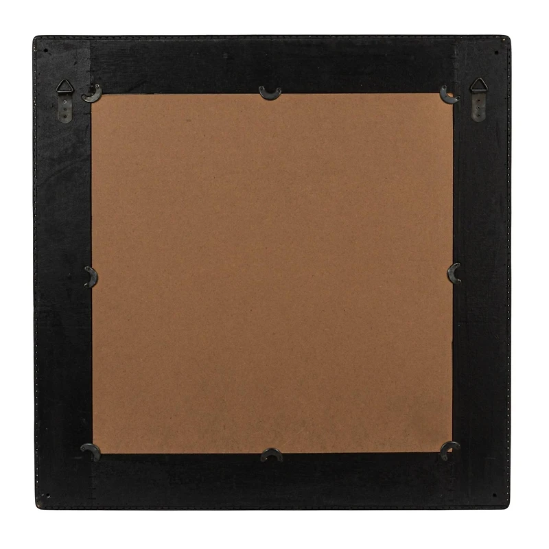 Hello Honey® 28" Black Bamboo Square Wall Mirror