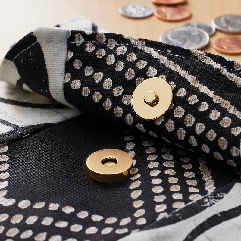 12 Pack: Gold Magnetic Purse Snap by Loops & Threads™