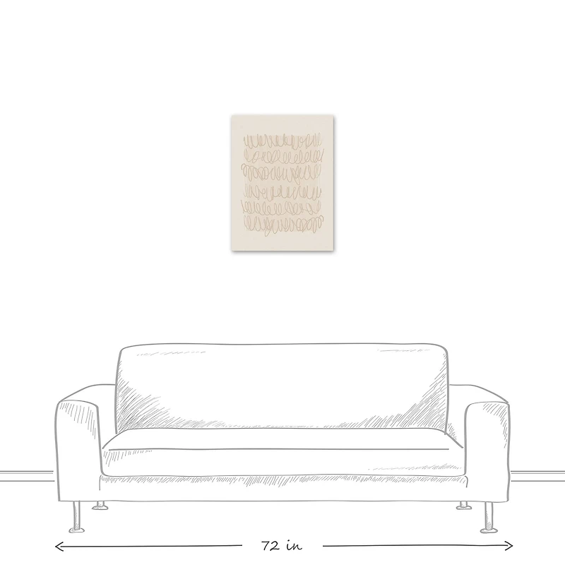 Subtle Scribble 18" x 24" Canvas Wall Art