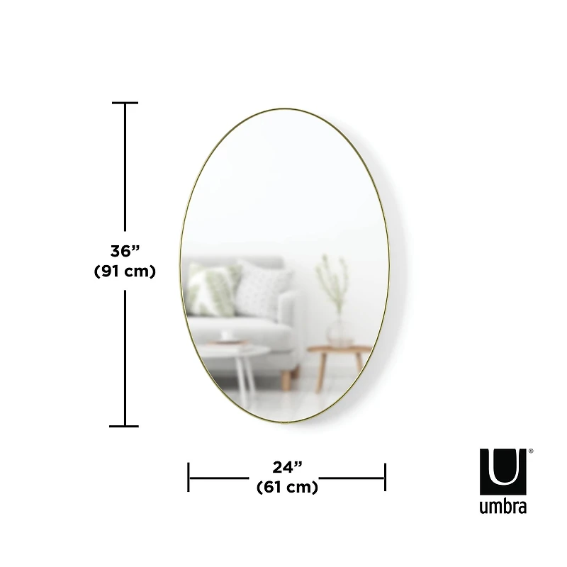 Umbra 36" Brass Hubba Oval Mirror