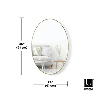 Umbra 36" Brass Hubba Oval Mirror