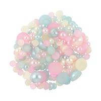Pink & Ivory Plastic Round Flatback Pearl Mix, 5,100ct. by Bead Landing™