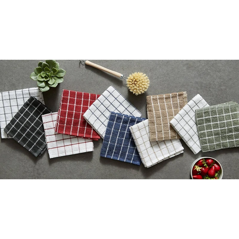 DII® Stone Combo Windowpane Dishcloths, 6ct.