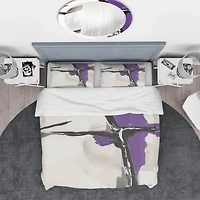 Designart 'Glam Cerulean I' Geometric Bedding Set