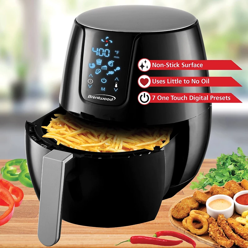 Brentwood 5qt. 1400 Watt Electric Digital Air Fryer