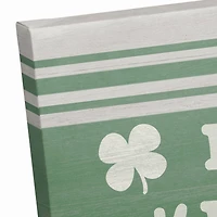 Irish kisses shamrock wishes 16" x 16" Canvas Wall Art