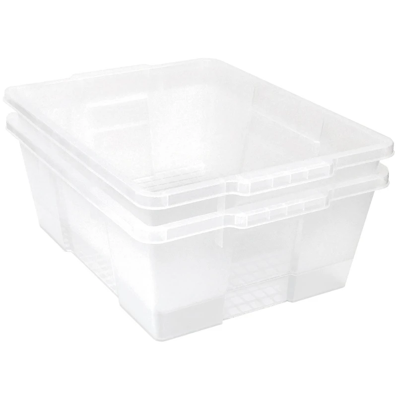 Quantum Storage Systems® 21" x 15.875" x 7.75" Clear Latch Container