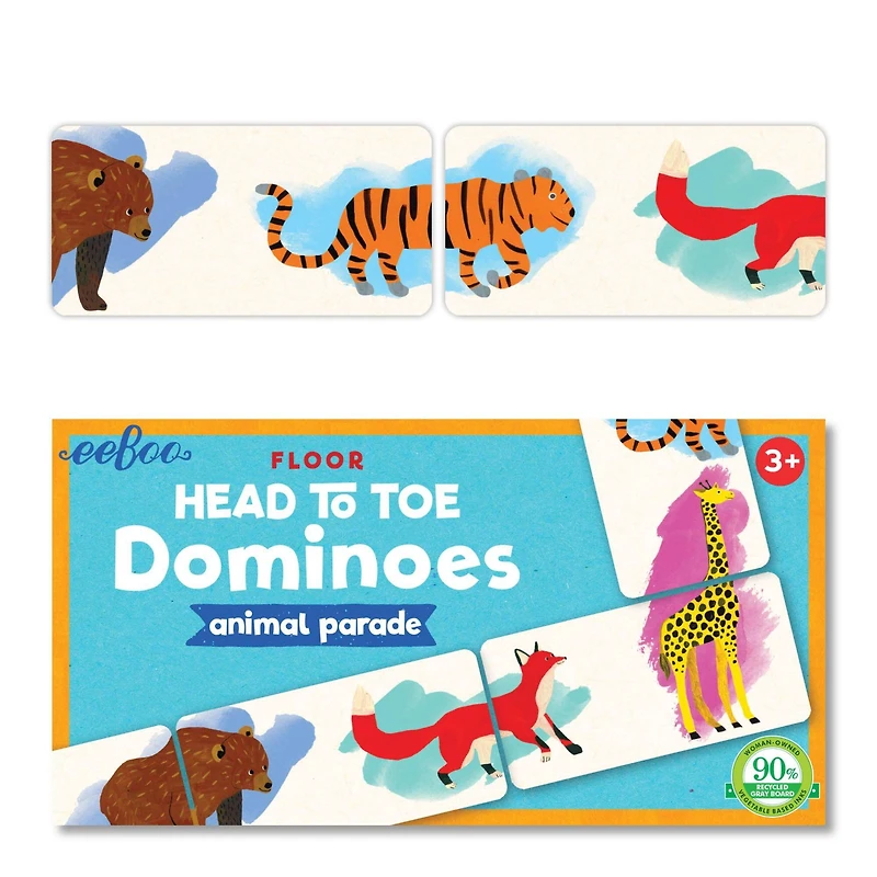 eeBoo Animal Parade Head to Toe Dominoes