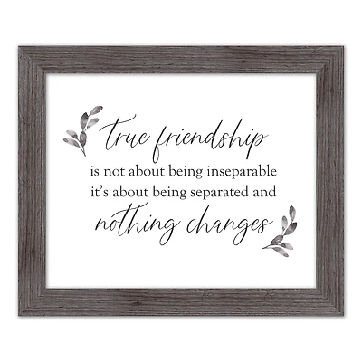 True Friendships Never Change Western Framed Print