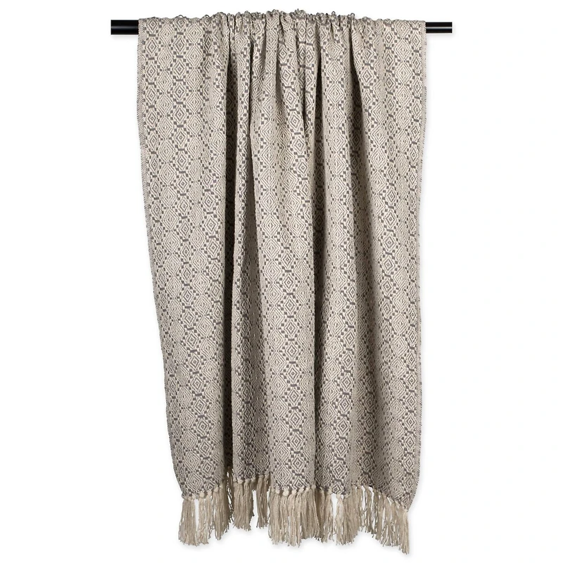 DII® Gray Diamond Stitch Throw