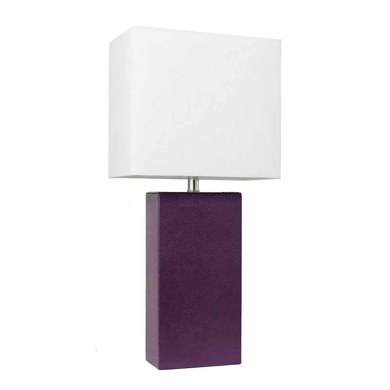 Lalia Home Lexington 21" Leather Home Décor Table Lamp
