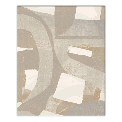 Abstract Layered Shapes Canvas Wall Art