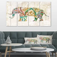 Designart - Boho Paisley Elephant II vII