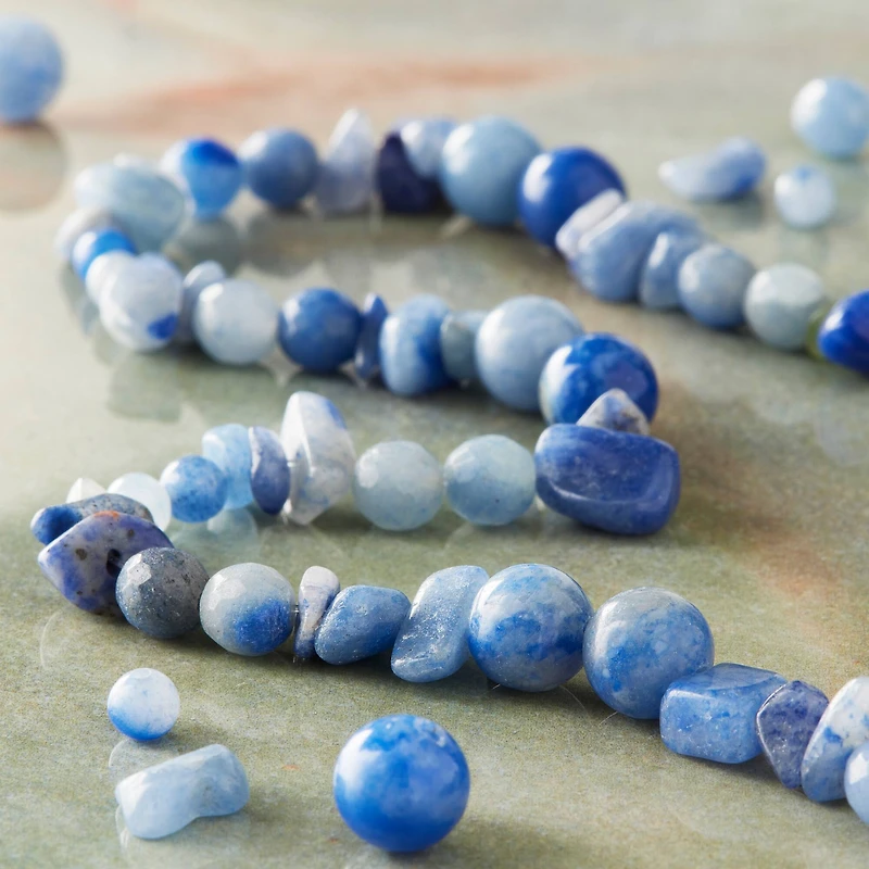 6 Pack: Dark Blue Aventurine Beads Value Pack by Bead Landing™