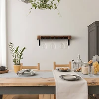 Rustic Wooden Stemware Organization & Display Rack