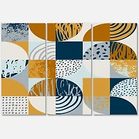 Designart - Retro Semicircles Circles and Squares