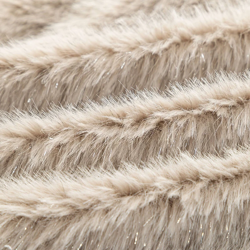 Glitzhome® 48"D Reversible Faux Fox Fur Christmas Tree Skirt