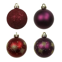 5 Pack 2.2" Burgundy Shatterproof Ball Ornaments by Ashland®