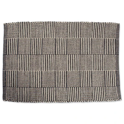 DII® Gray Squares Recycled Yarn Rug, 2ft. x 3ft.