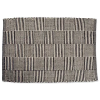 DII® Gray Squares Recycled Yarn Rug, 2ft. x 3ft.