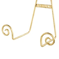 Gold Metal Scroll Hanging Wall Rack Display Easel Set