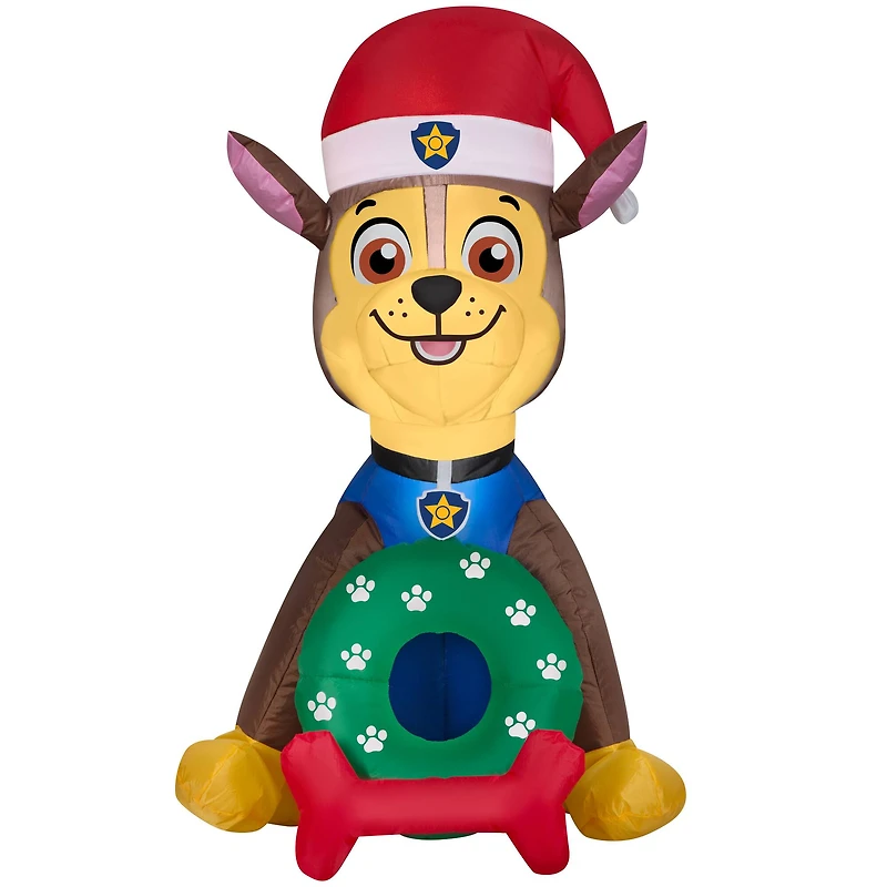 3ft. Airblown® Inflatable Christmas Nick Jr.™ Paw Patrol Chase in Santa Hat with Wreath