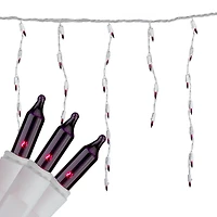 Brite Star 100ct. Purple Mini Icicle Christmas String Lights with White Wire