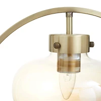 Gold Metal Contemporary Accent Lamp 14" x 8" x 15"