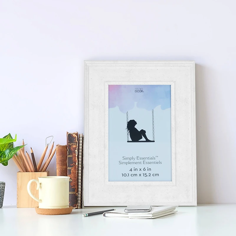 Simply Essentials™ 4" x 6" White Marbling by Studio Décor®