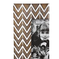 2 Pack Brown & White Chevron Modern 8" x 9" Frame