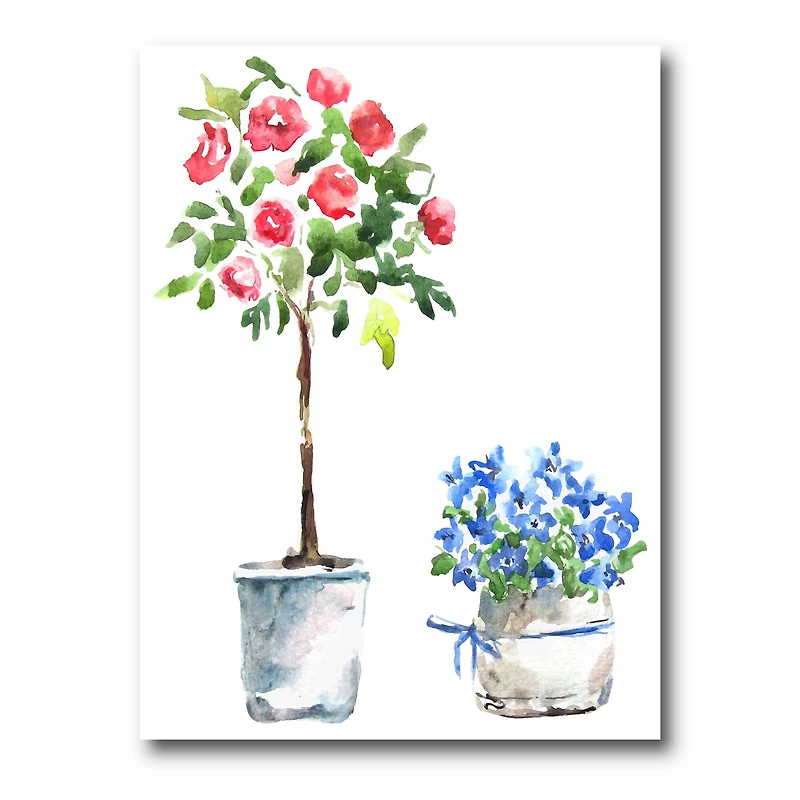 Designart - Blue and Red Houseplants