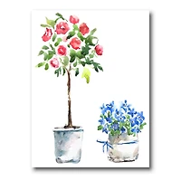 Designart - Blue and Red Houseplants
