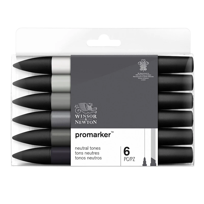 Winsor & Newton® ProMarker™ Neutral Tones 6 Marker Set