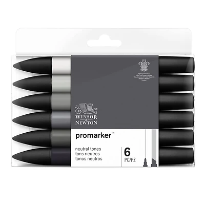 Winsor & Newton® ProMarker™ Neutral Tones 6 Marker Set