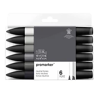 Winsor & Newton® ProMarker™ Neutral Tones 6 Marker Set