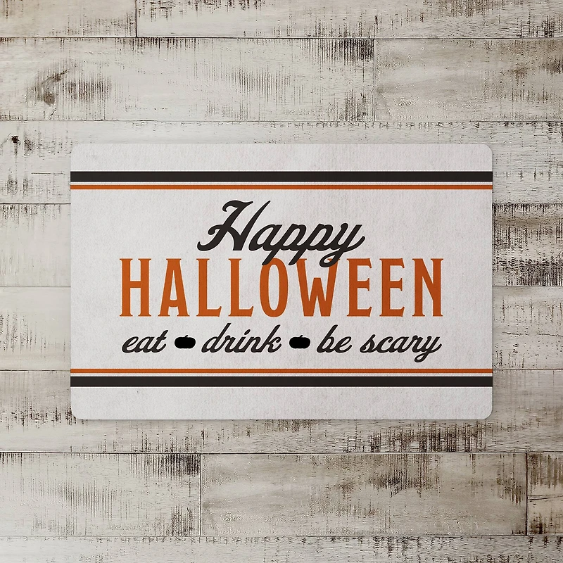 Happy Halloween Eat Drink Be Scary Floor Mat