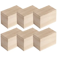 6 Pack: 6.5" Wood Recipe Box by Make Market®