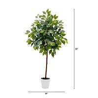 4ft. Artificial Ficus Tree with Decorative Planter