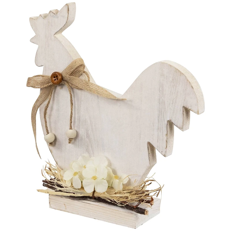 9.5" Distressed Rooster Silhouette Spring Décor