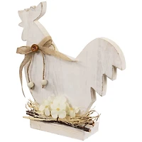 9.5" Distressed Rooster Silhouette Spring Décor