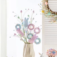 Glitzhome® 28" Easter Glitter Egg, Bunny & Donuts Picks Set