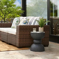 Glitzhome® 17.5" Multifunctional Faux Terrazzo Garden Stool