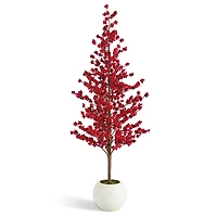 Glitzhome® 41"H Chirstmas Berry Porch Tree