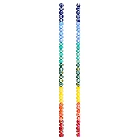 Rainbow AB Faceted Glass Rondelle Beads, 6mm by Bead Landing™