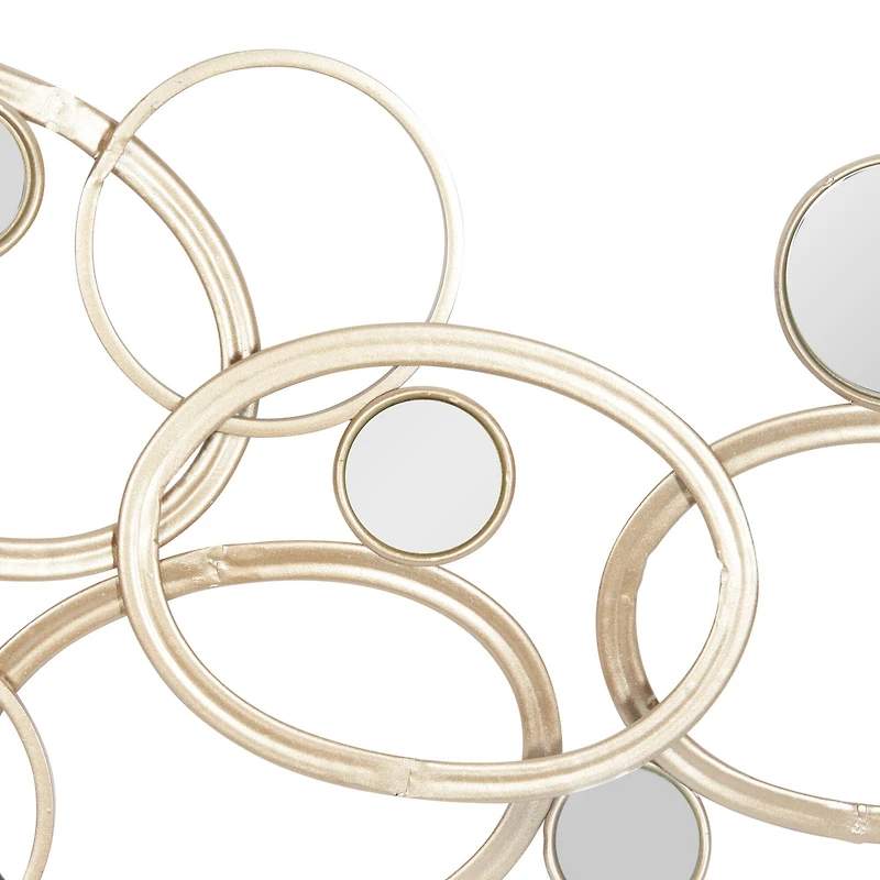 52" Gold Glam Abstract Metal Wall Décor