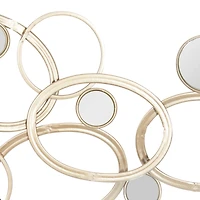 52" Gold Glam Abstract Metal Wall Décor