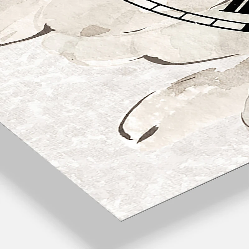 Designart Indigold Gray Peonies I Traditional 3 Panel Wall Clock